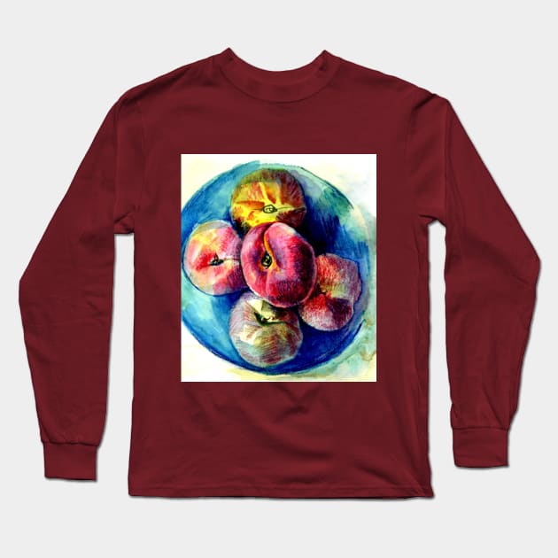 Fresh peaches Long Sleeve T-Shirt by KultakalaSPb-Design